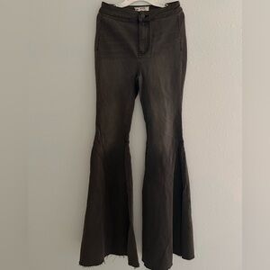 Free People charcoal black flare pants